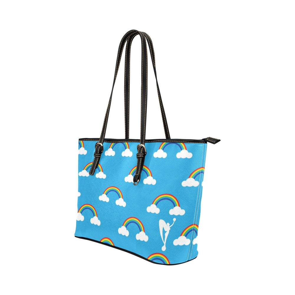 Rainbows Leather Tote Bag