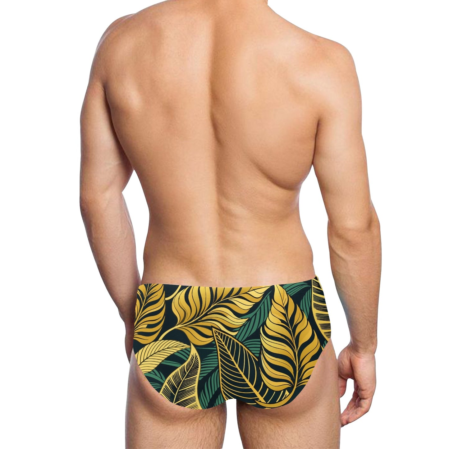 Green Tropic Men's Swimming Briefs