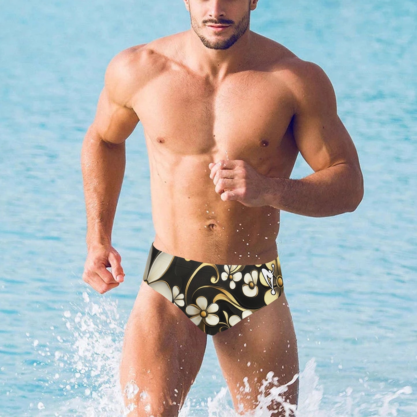 Golden Flower Men's Swimming Briefs