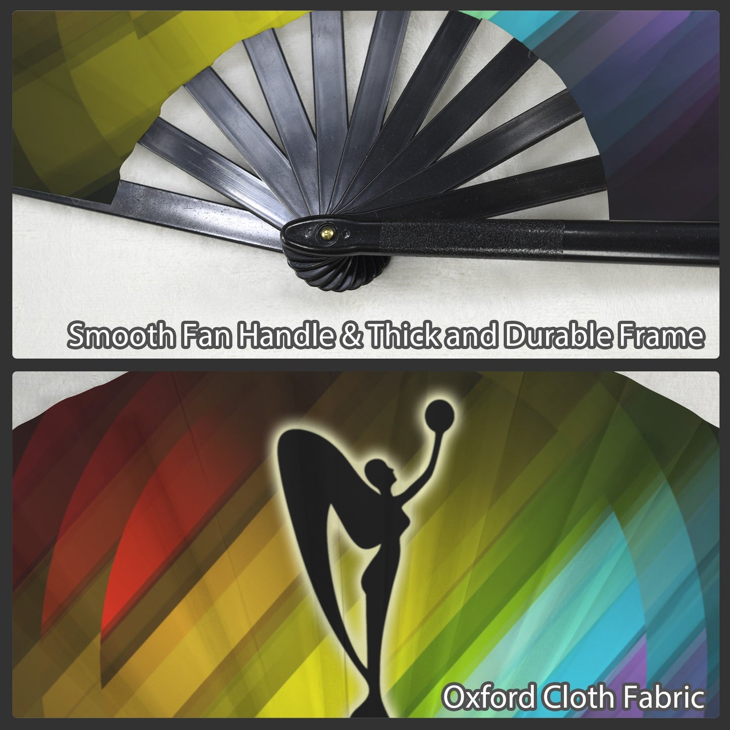 Rainbow Refraction Clack Fan