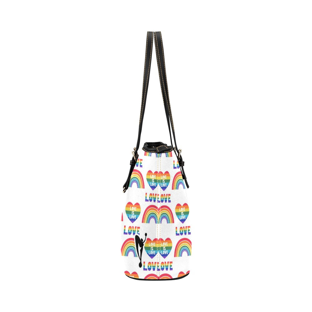 Love is Love Leather Tote Bag
