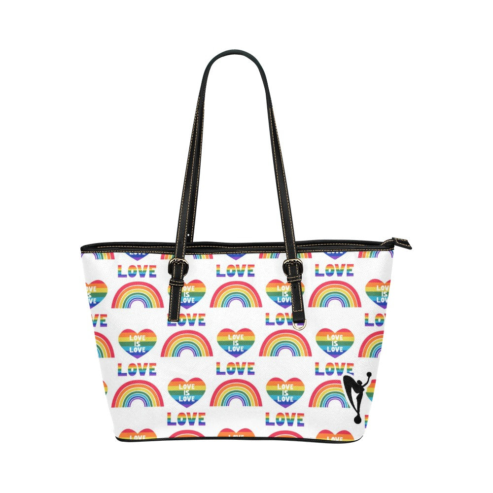 Love is Love Leather Tote Bag