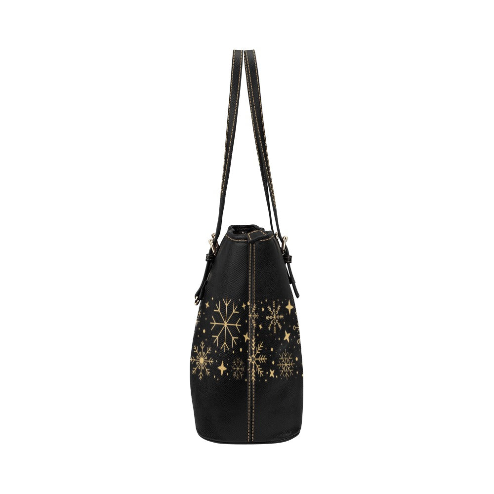 Snow In Excellence Holiday 2025 Leather Tote Bag