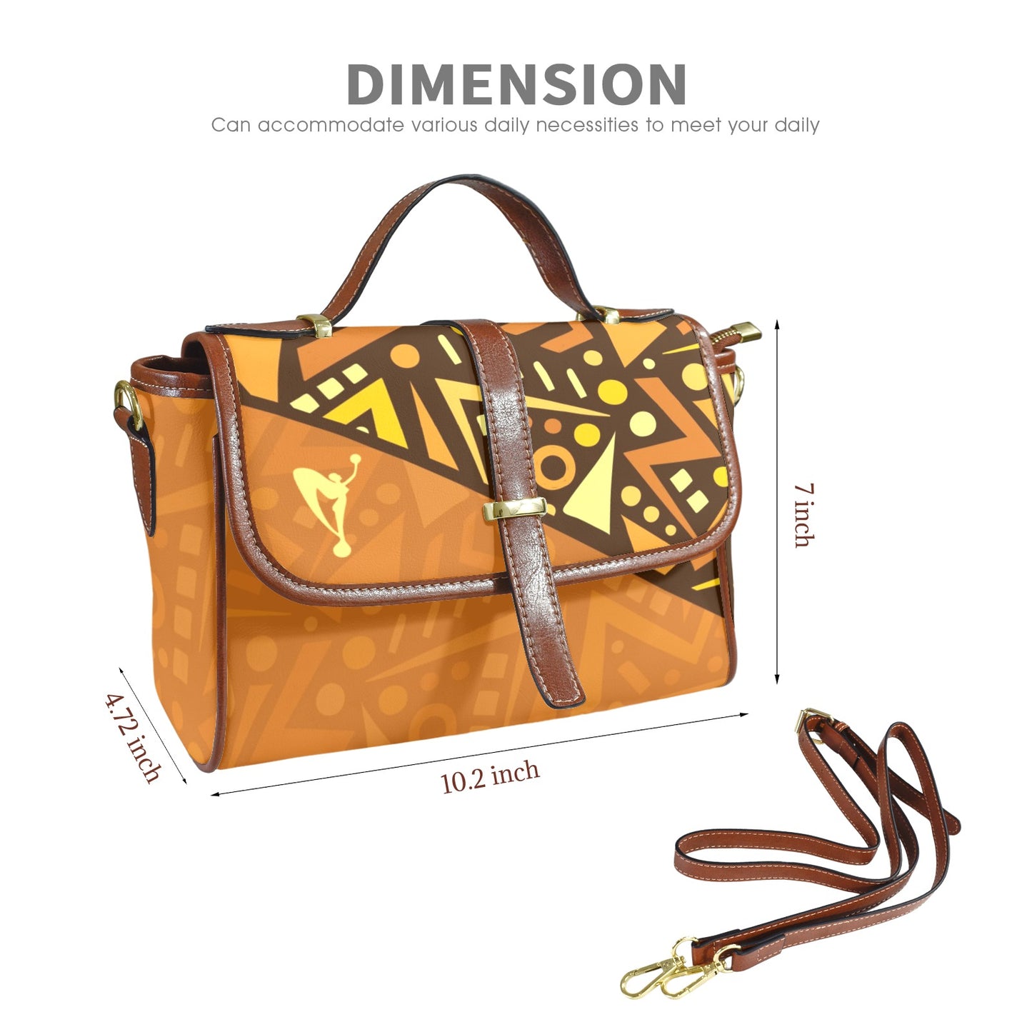 Geometric Symbol Shoulder Bag