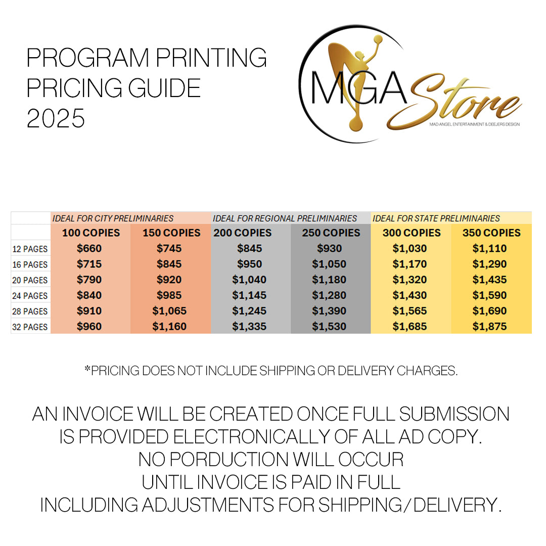 Program Printing (8.5x11) Full Color