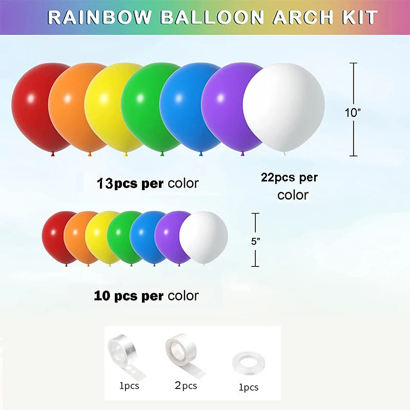 Traditional Rainbow Balloon Decor (No Arch/stands, Balloon Only)