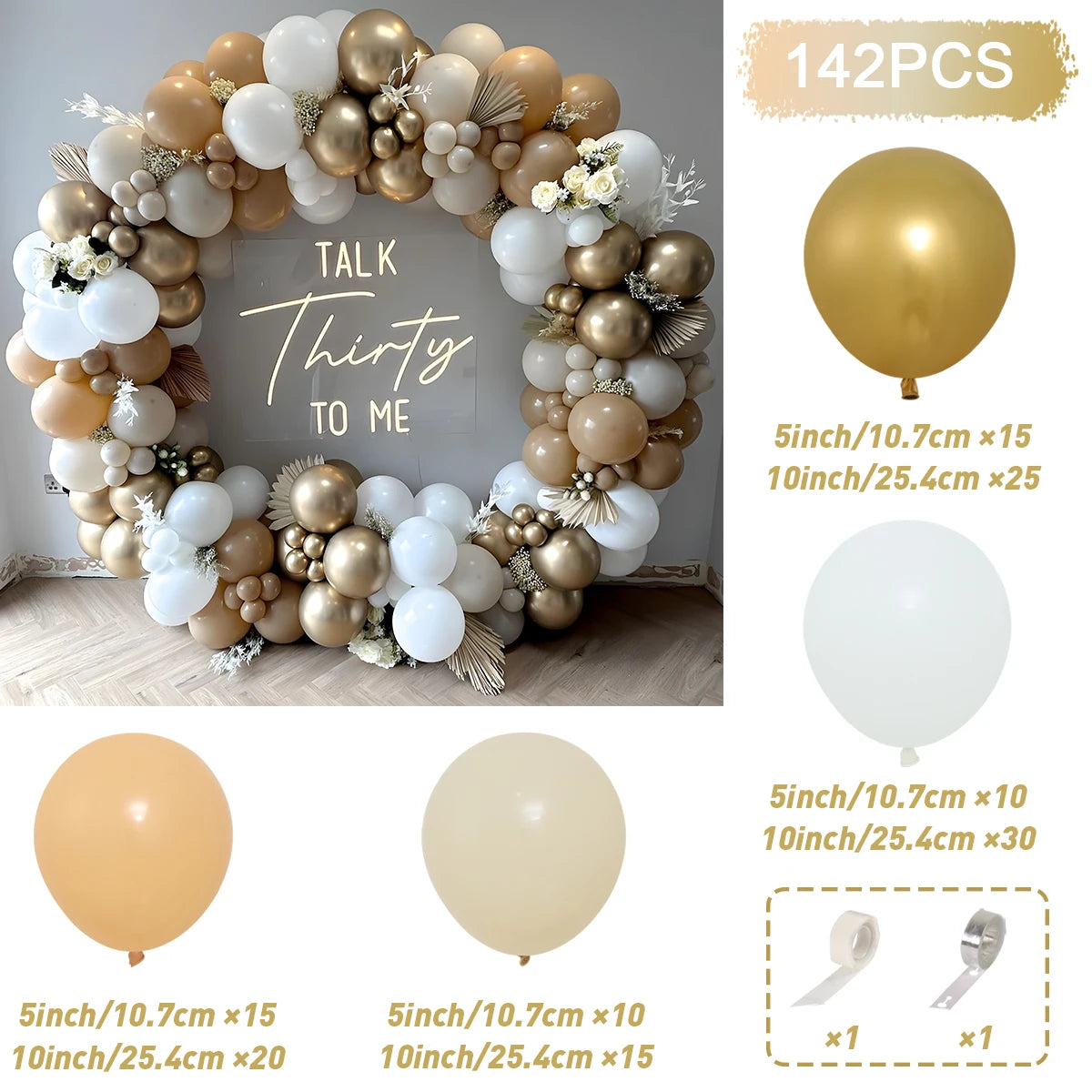 91pcs White Gold Balloon Garland Arch Kit Wedding Birthday Party Decoration Kids Birthday Ballon Baby Shower Confetti Baloon