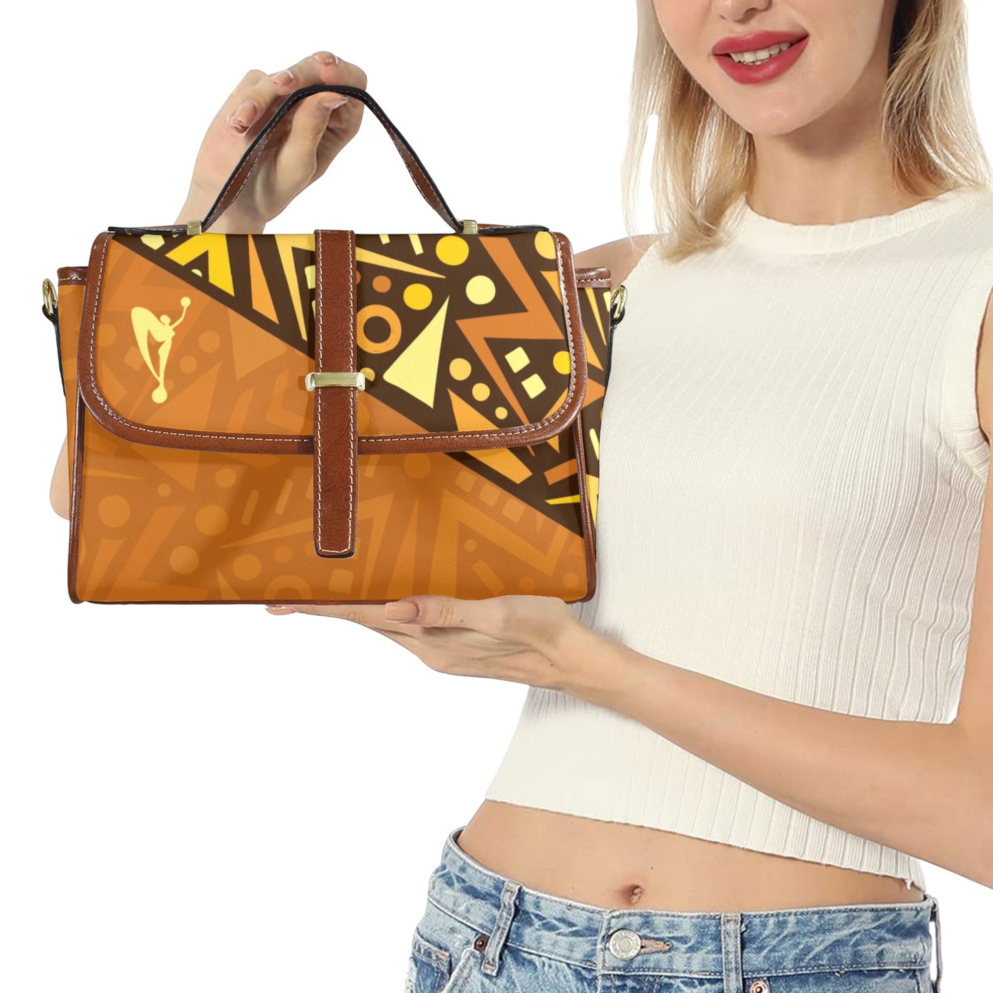 Geometric Symbol Shoulder Bag
