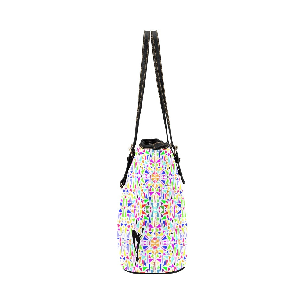 Jagged Edge Leather Tote Bag