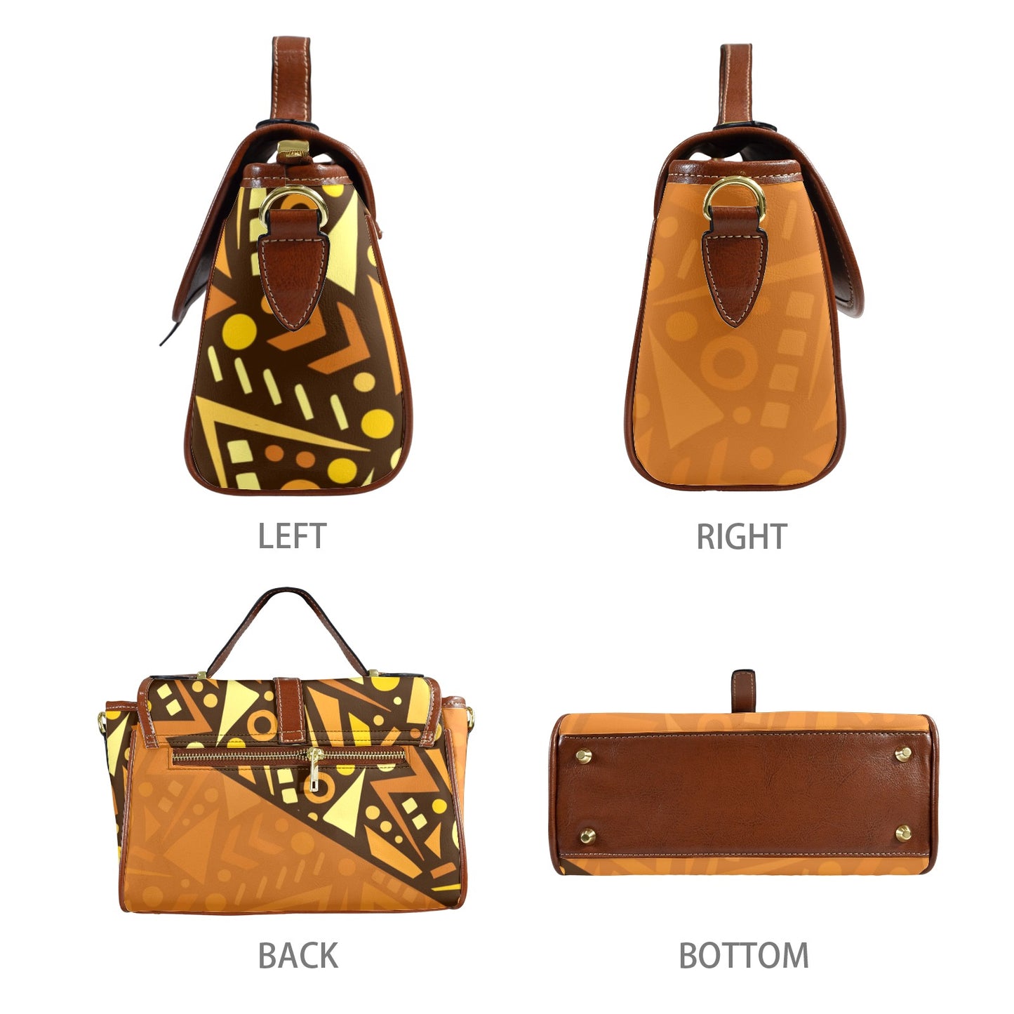 Geometric Symbol Shoulder Bag