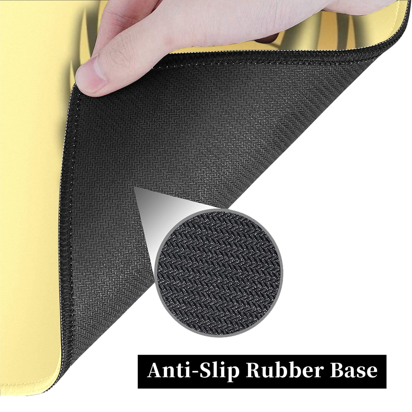 Black and Gold Esquire Rectangle Mousepad 23.6" x 13.8"