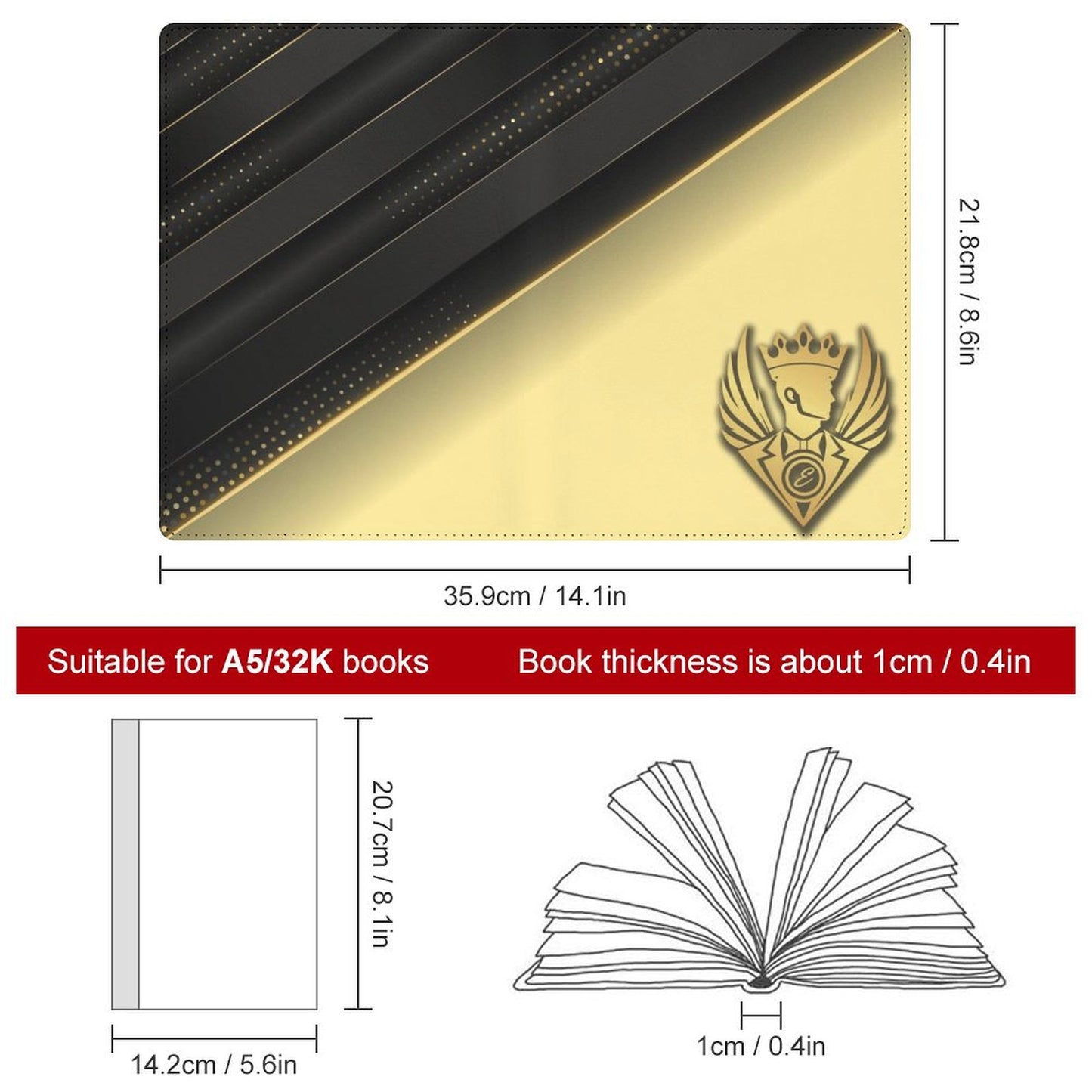 Black and Gold Esquire Journal Cover