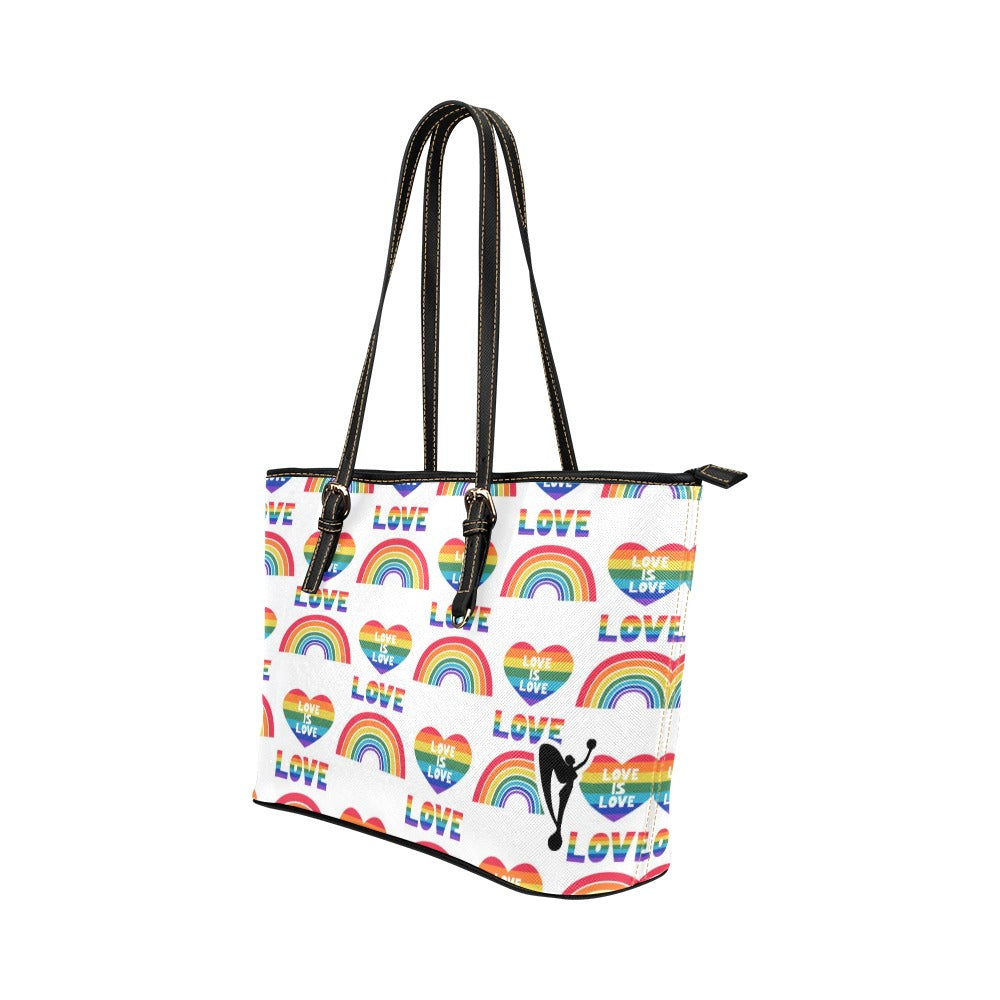 Love is Love Leather Tote Bag