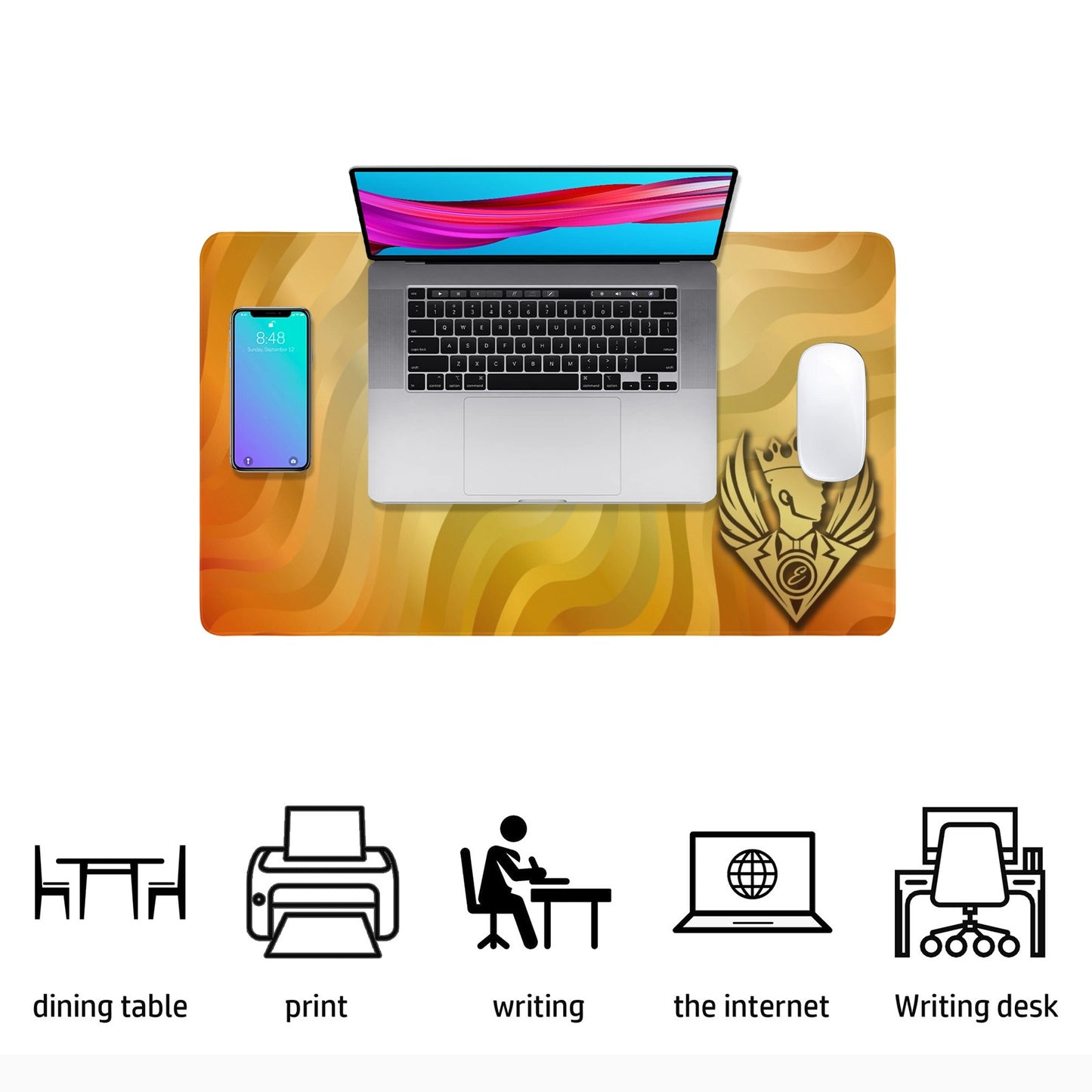 Waves of Gold Esquire Rectangle Mousepad 23.6" x 13.8"
