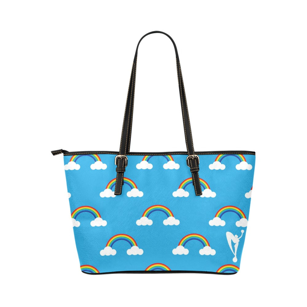 Rainbows Leather Tote Bag