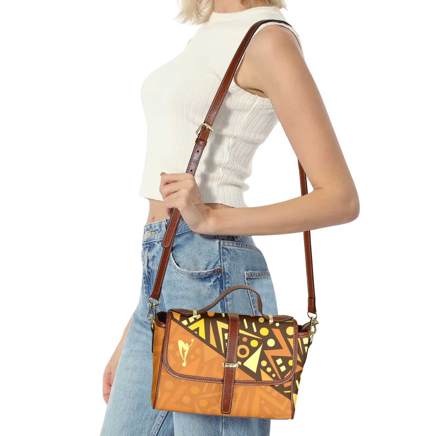 Geometric Symbol Shoulder Bag