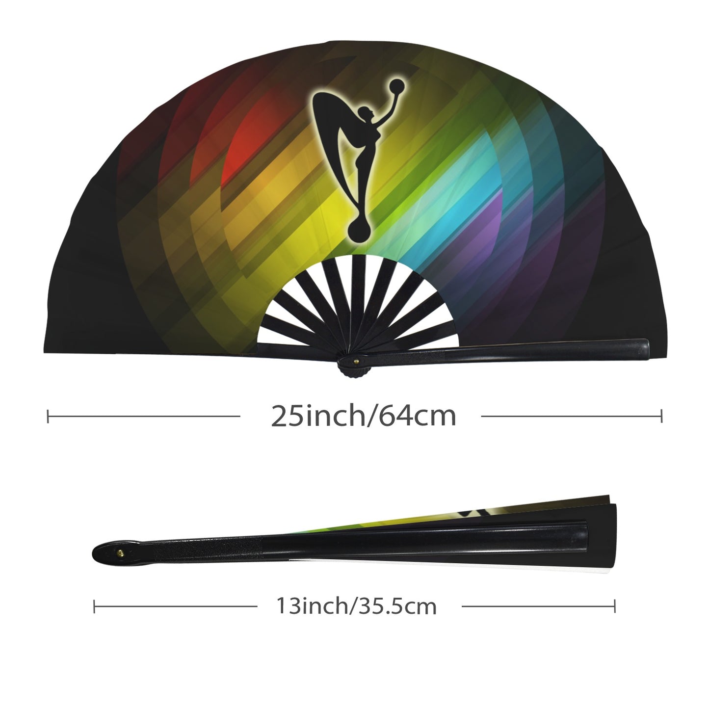 Rainbow Refraction Clack Fan