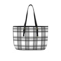 forever tartan Leather Tote Bag