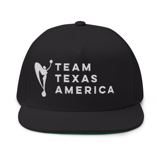 Embroidered Flat Bill Cap - Team Texas America, Sports Cap, Gift for Him, Custom Hat, Casual Wear
