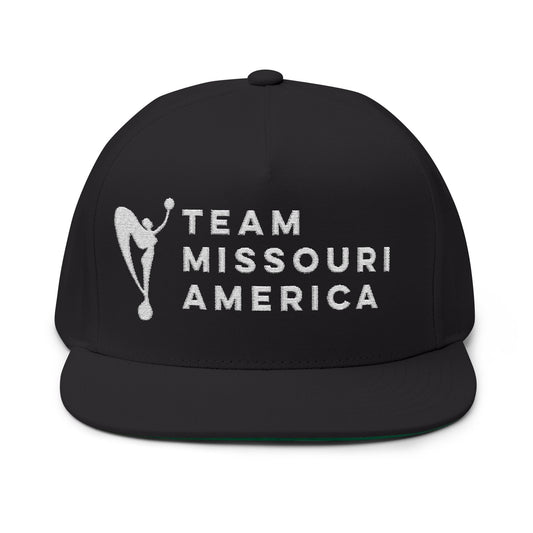 Team Missouri America Embroidered Flat Bill Cap | Stylish Sports Hat | Perfect for Team Events, Casual Outings, Gifts, and Celebrations