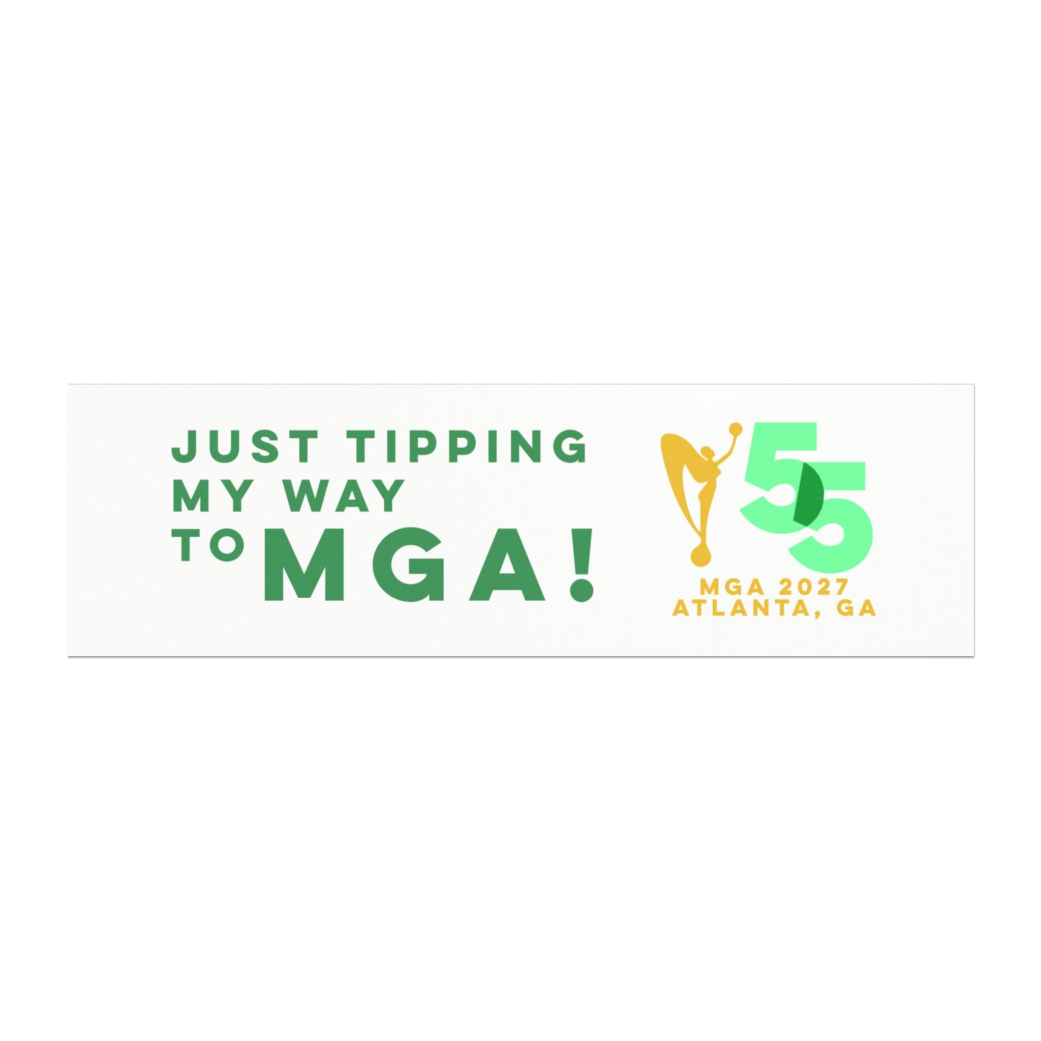 MGA 55th Anniversary Tipping My Way Car Magnet