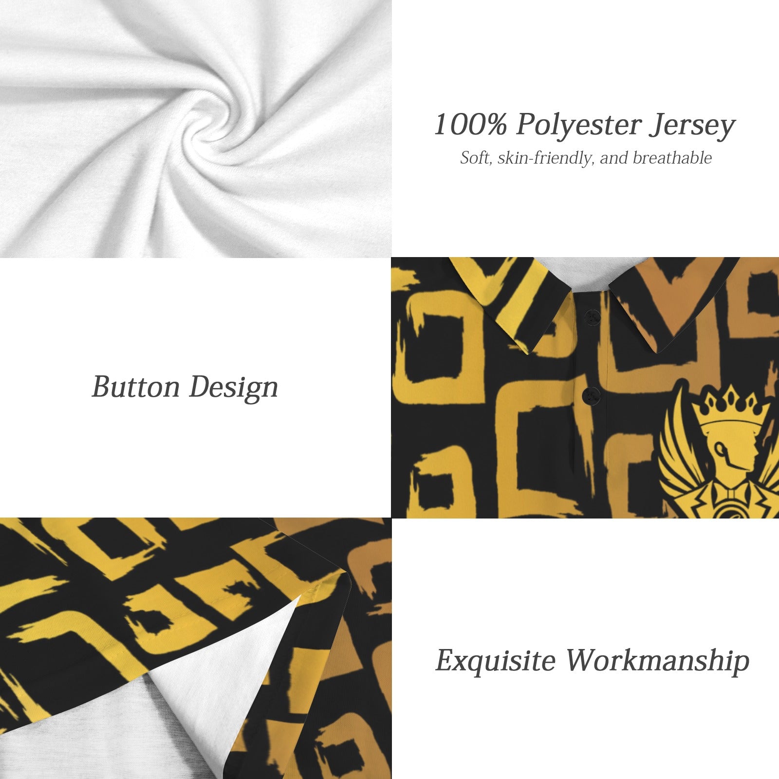 GAE Square Off in Gold Mens Polo