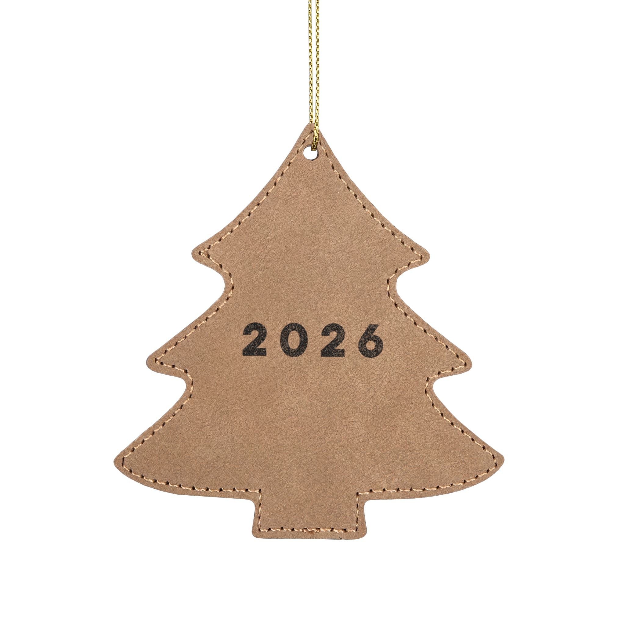 Symbol of Excellence Engraved Leatherette Ornament 2026