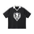 Contrast Collar Striped Soccer Jersey