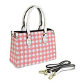 Red Excellence Gingham Leather Bag