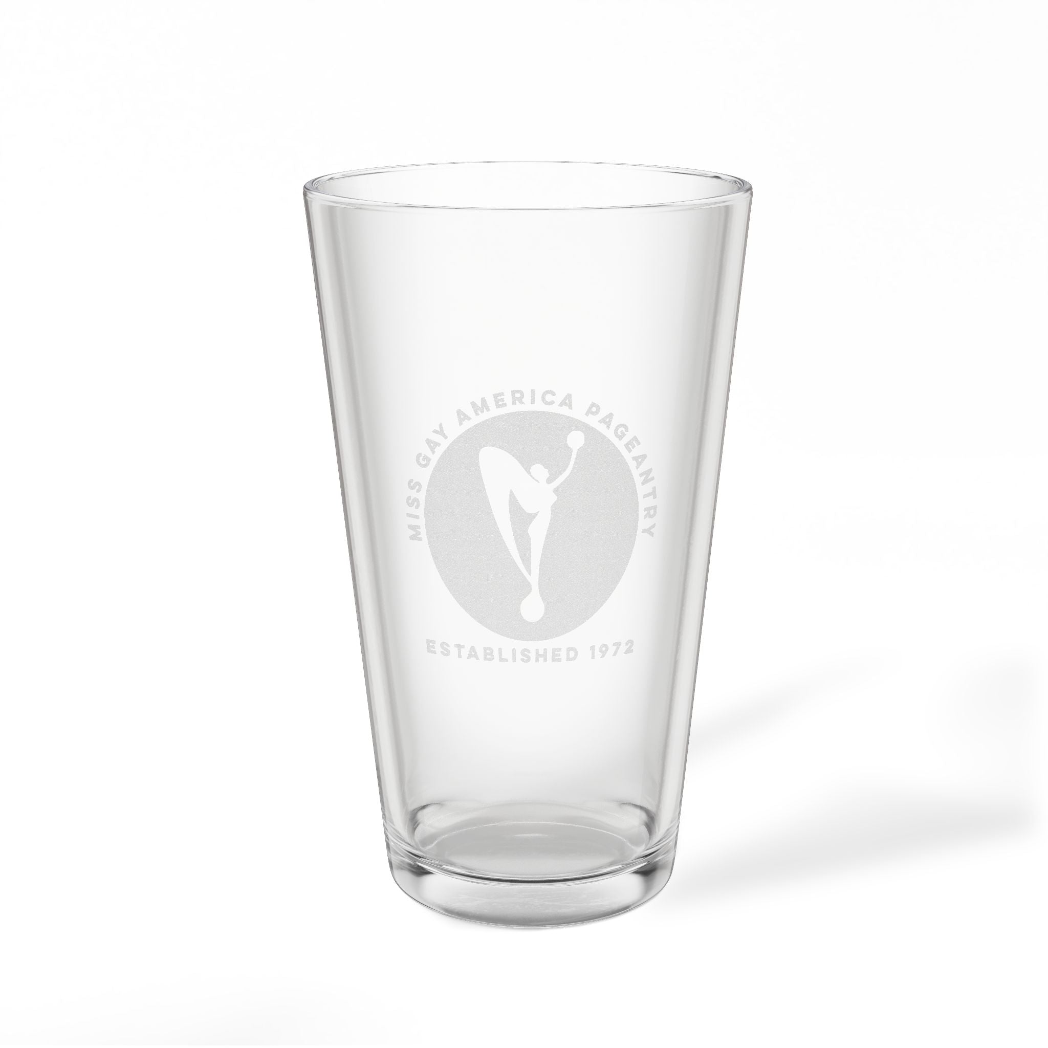 Engraved MGA Pageantry Emblem 16oz Pint Glass