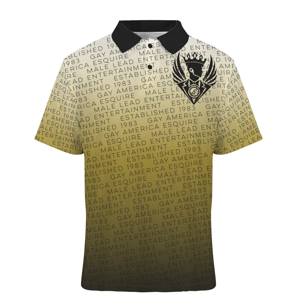 Read All Over Mens Polo (Gold)