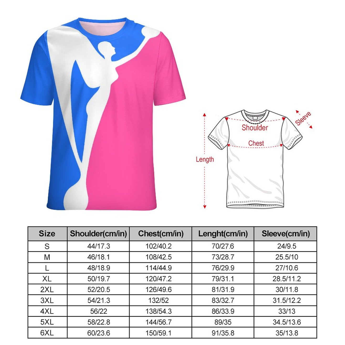 Excellence Color Block Shirt - Blue & Pink