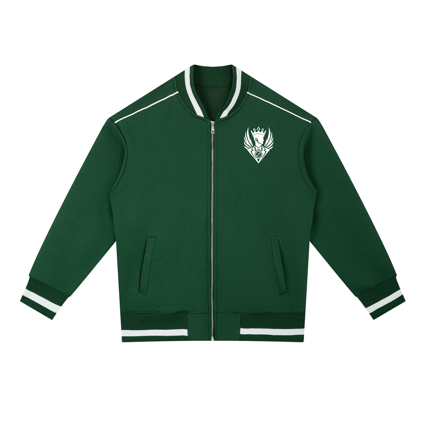 GAE Contrast Piping Zip Bomber Jacket