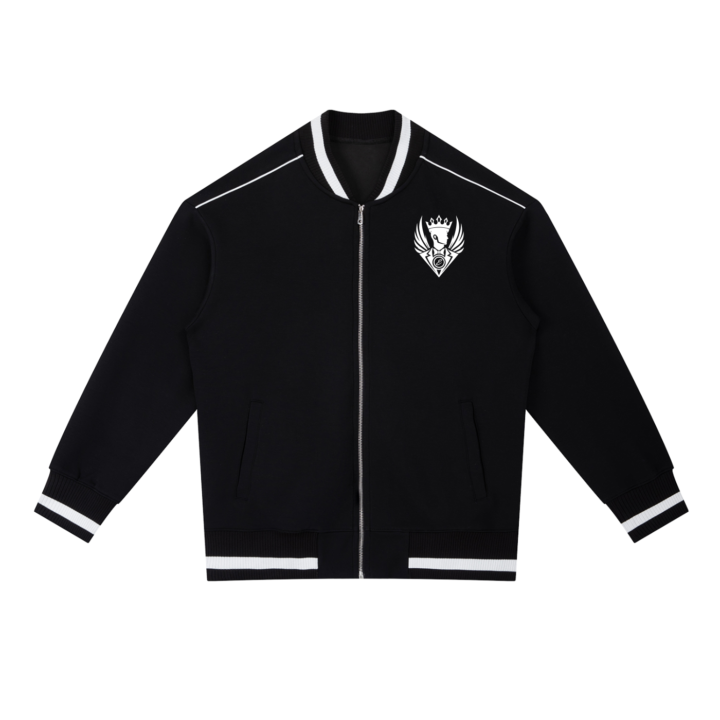 GAE Contrast Piping Zip Bomber Jacket