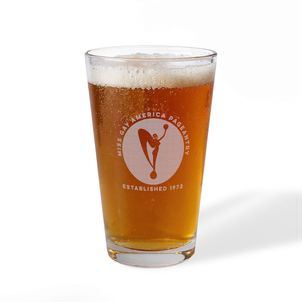 Engraved MGA Pageantry Emblem 16oz Pint Glass
