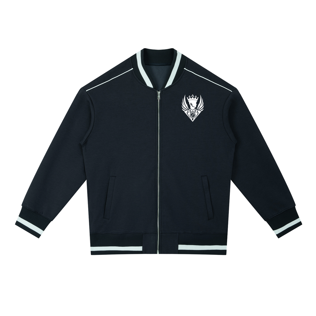 GAE Contrast Piping Zip Bomber Jacket
