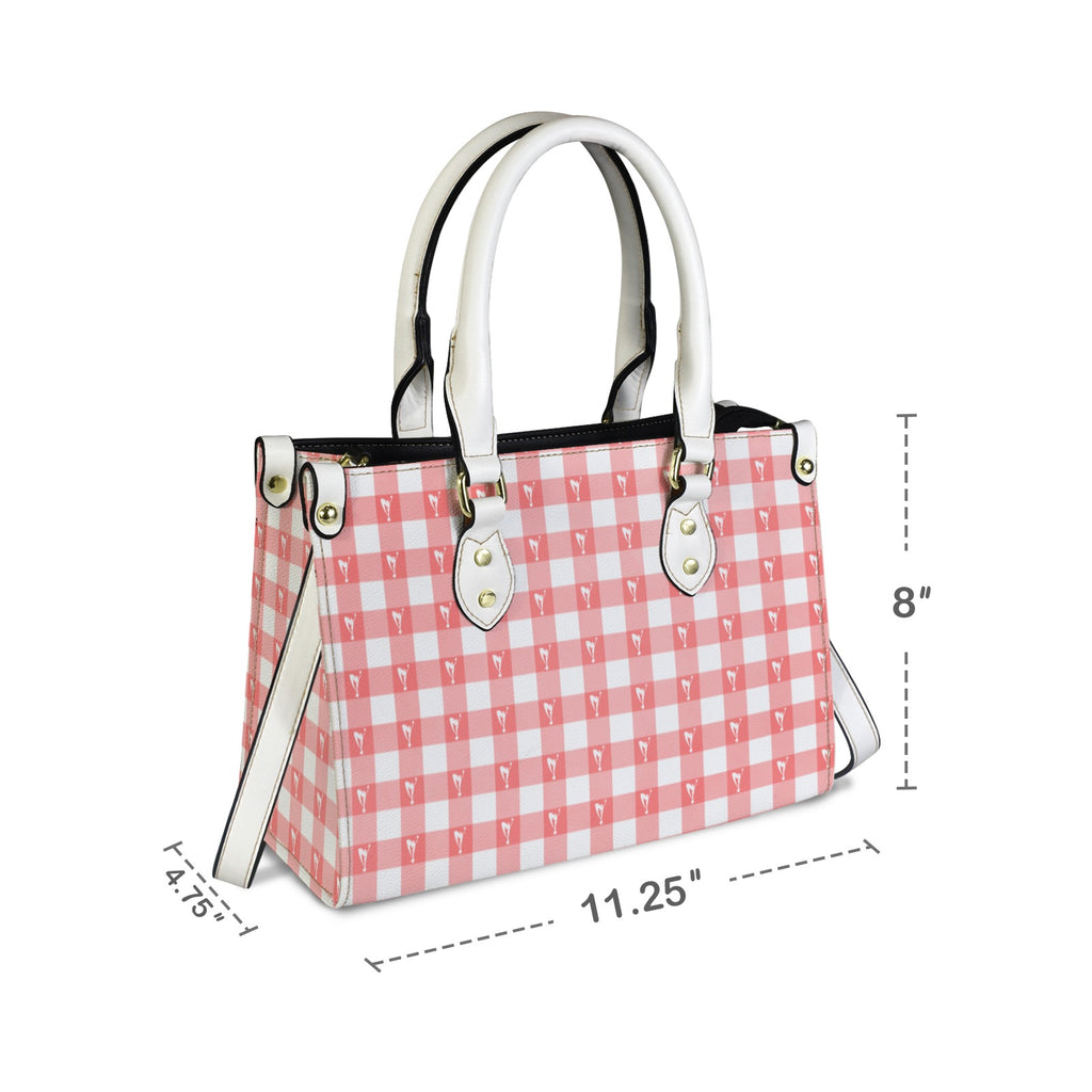 Red Excellence Gingham Leather Bag