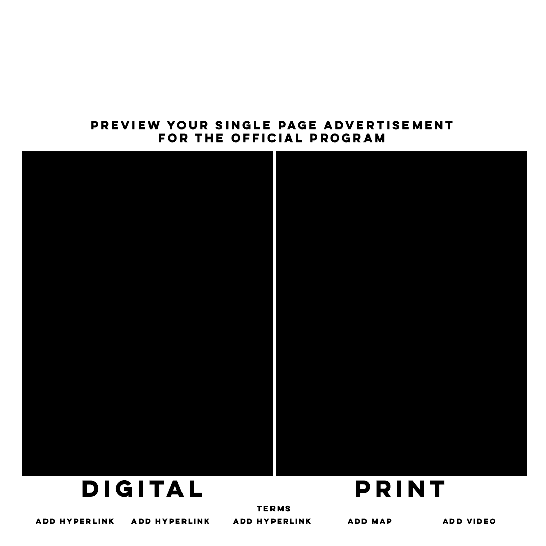 Single Page Ad in Program