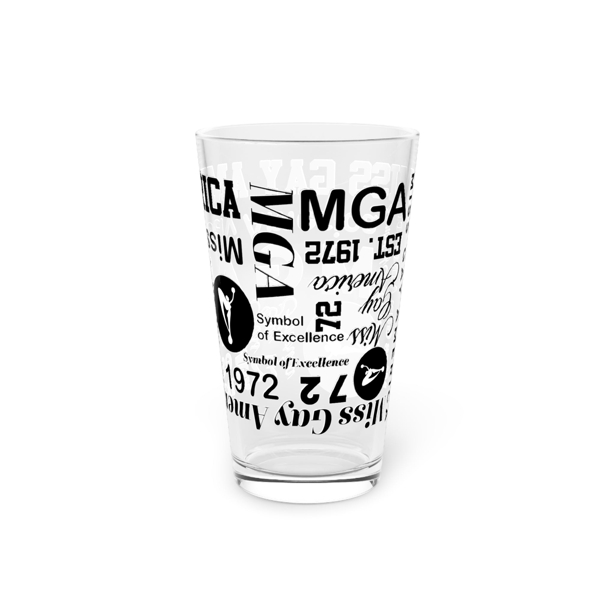 MGA Fontography 16oz Pub Glass