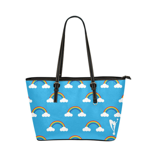 Rainbows Leather Tote Bag