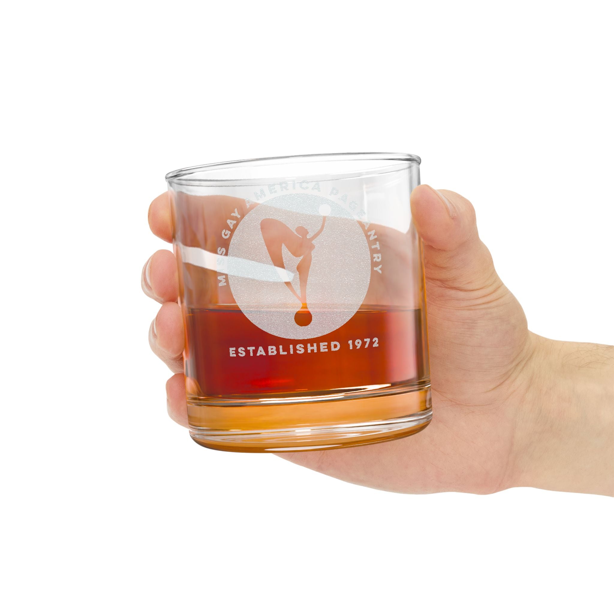 Engraved MGA Pageantry Emblem 10.5oz Whiskey Glass