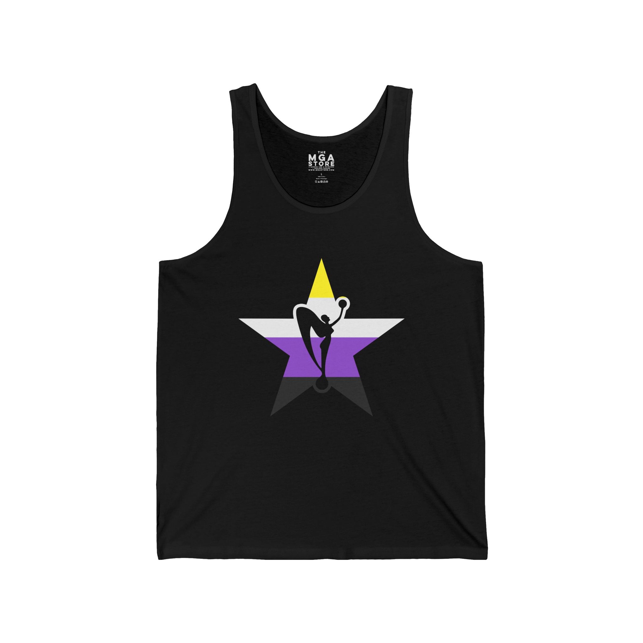 Non Binary Pride Star Power Tank Top