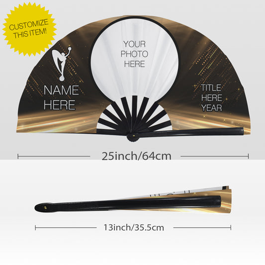 Custom Design Gold and Black Clack Fan
