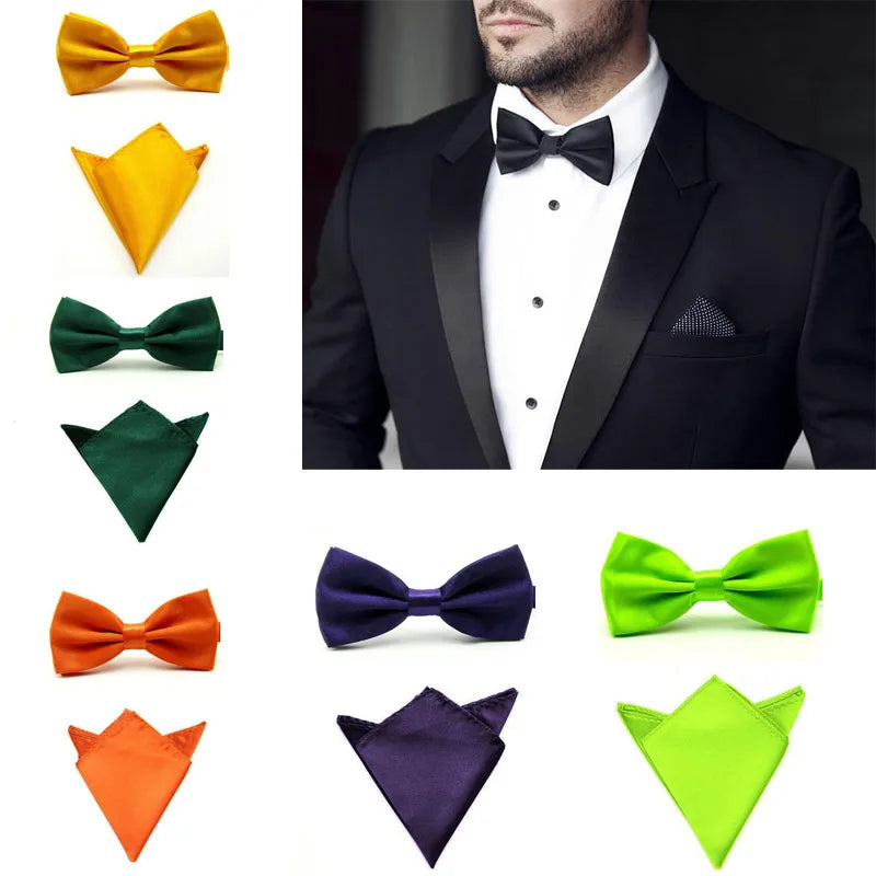 Bow Tie and Pocket Square Combo