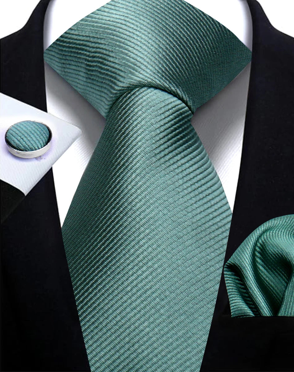 Tie, Clip, Pocket Square and Cufflink Combo