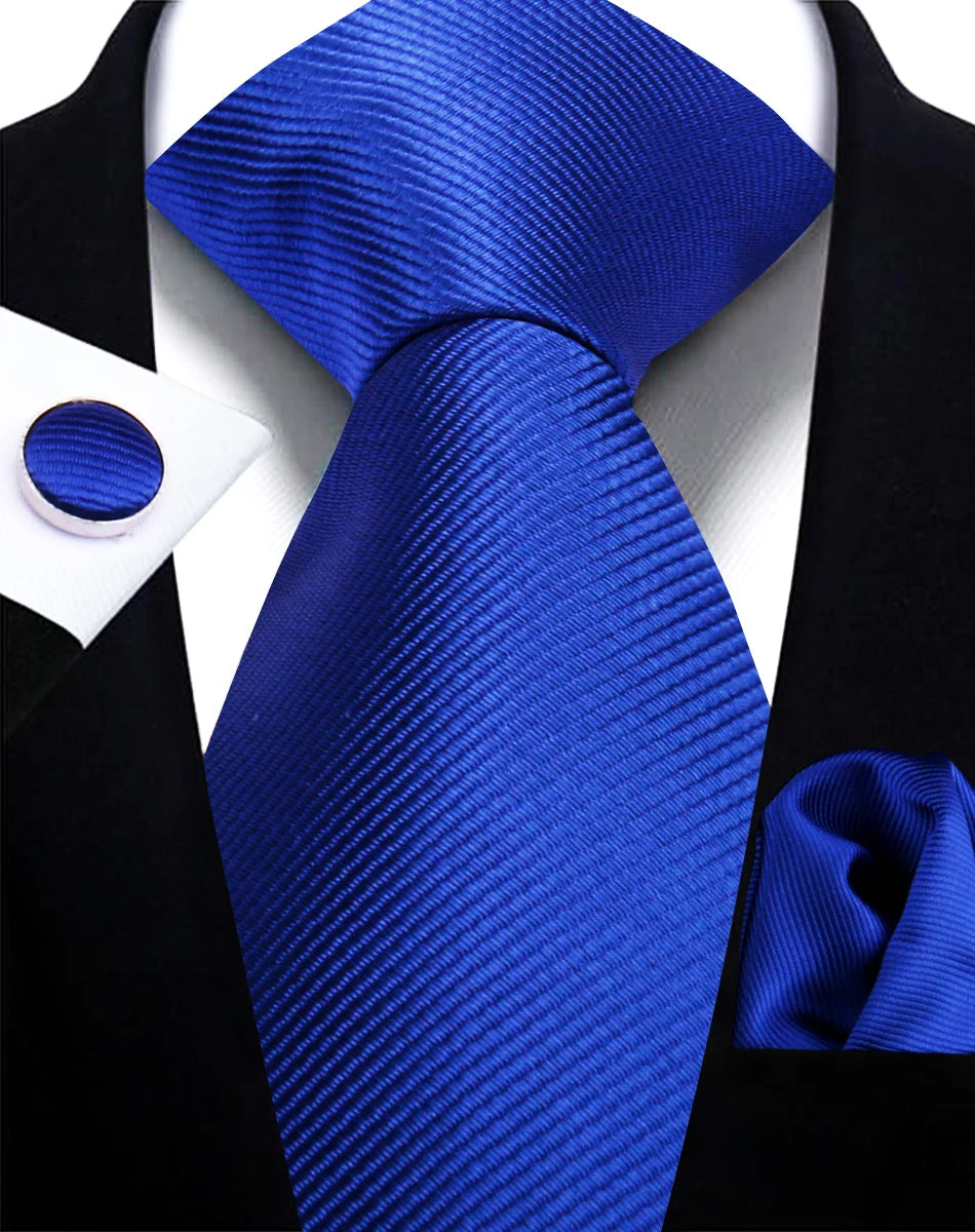 Tie, Clip, Pocket Square and Cufflink Combo