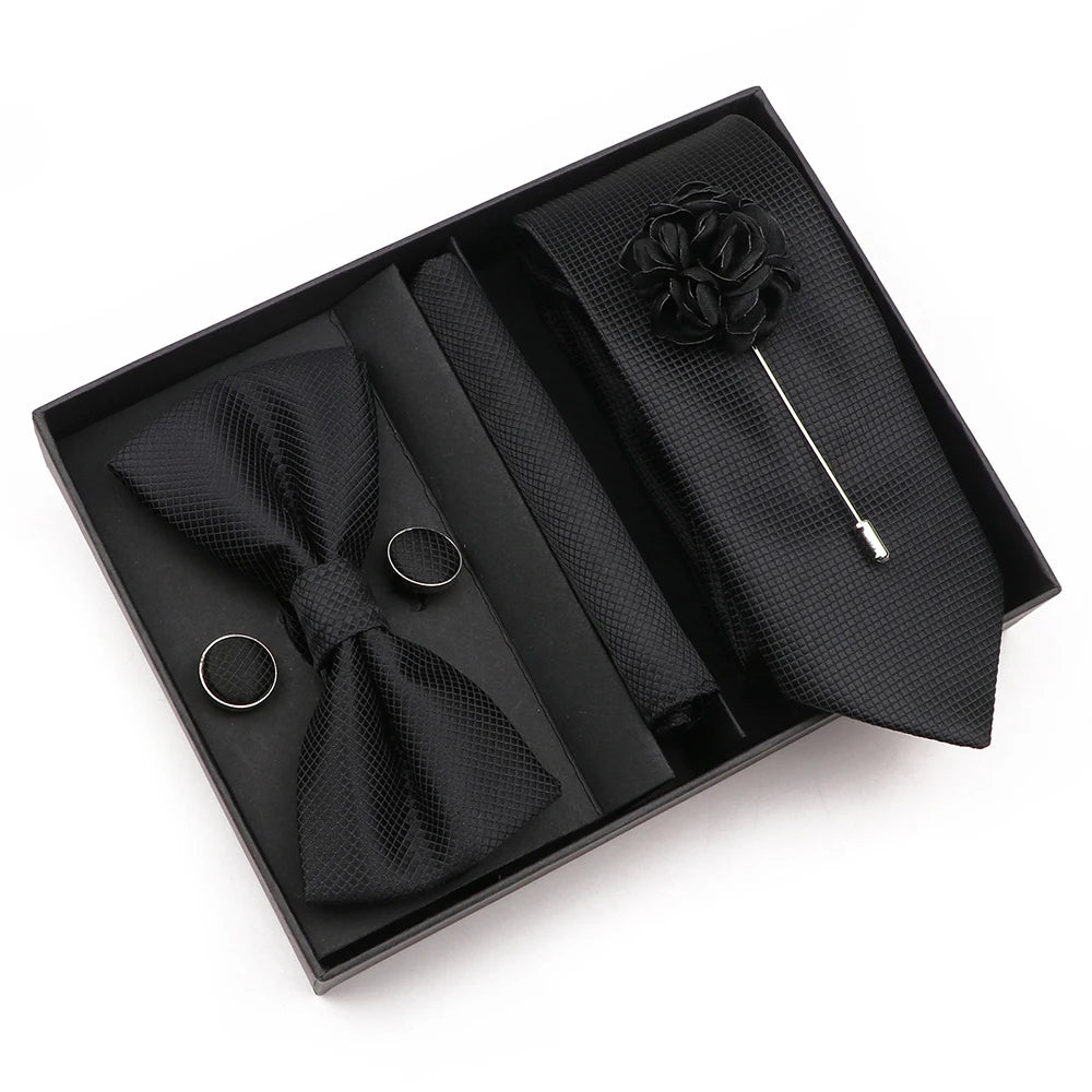 Bow TIe, Pin, Tie, and Matching Cufflink Combo