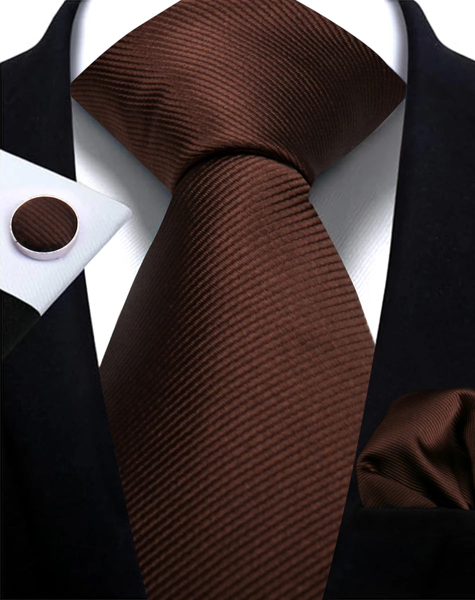 Tie, Clip, Pocket Square and Cufflink Combo