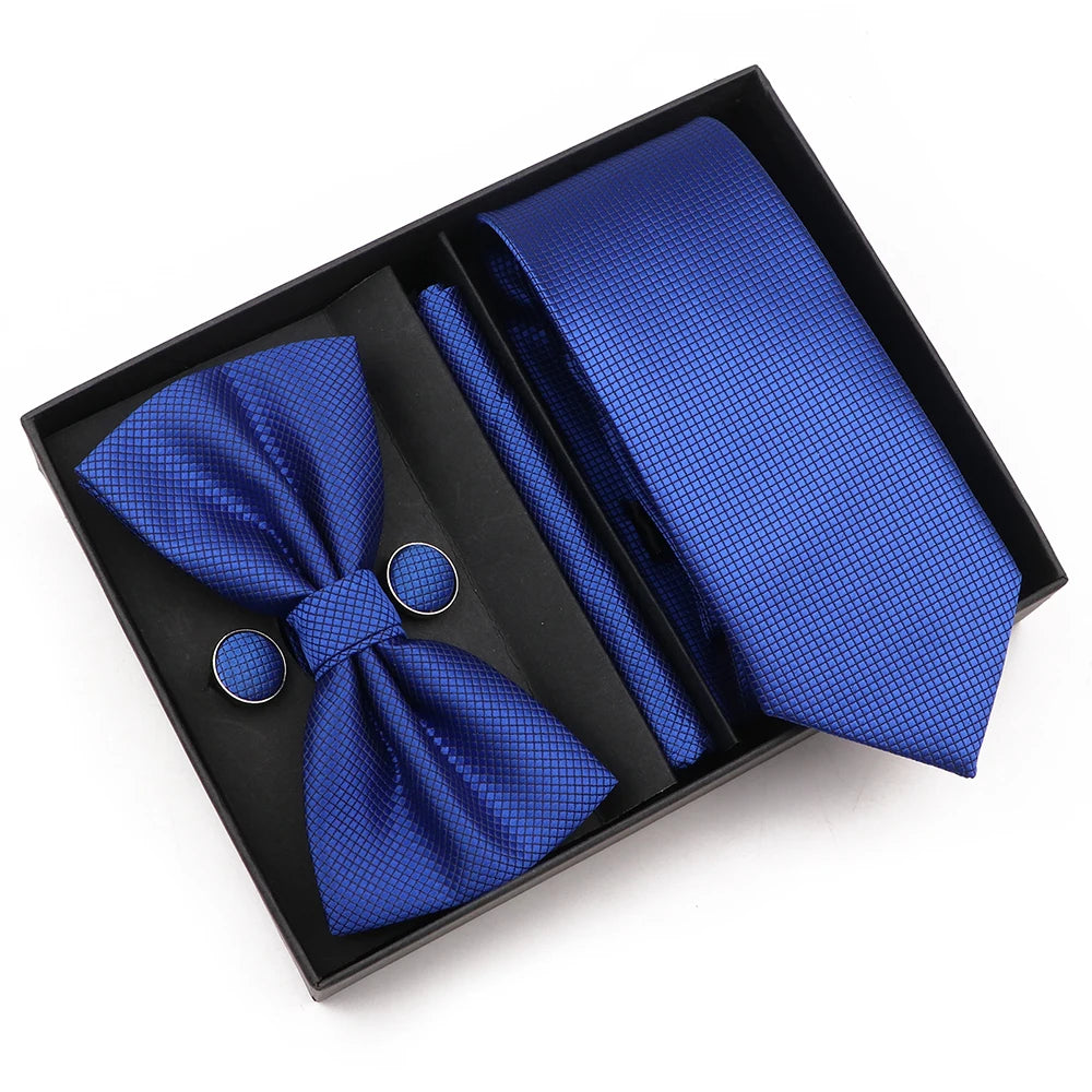 Bow TIe, Pin, Tie, and Matching Cufflink Combo