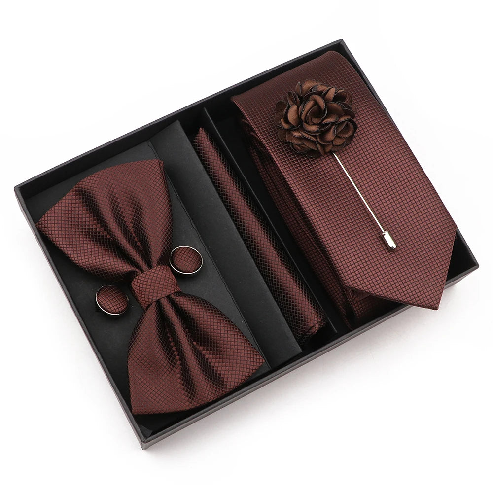 Bow TIe, Pin, Tie, and Matching Cufflink Combo